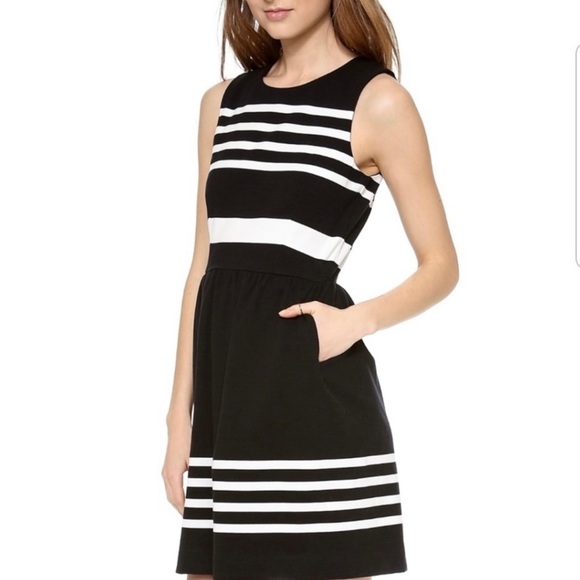 MADEWELL BLACK STRIPED MINI DRESS - Picture 5 of 10